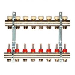 Коллектор BERGERR 8 вых евроконус 3/4 с расходомером (NK 1″х 3/4 - Т8) /650071N100508U/