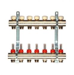 Коллектор BERGERR 7 вых евроконус 3/4 с расходомером (NK 1″х 3/4 - Т7) /650071N100507U/