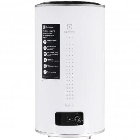 Водонагреватель ELECTROLUX EWH INTERIO 3 50л (2 кВт нерж. бак круглый, универ. монтаж LED-дисплей) - основной вид