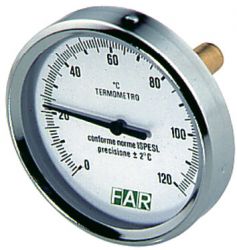 Термометр FAR 120 град.Зонд 50мм.Д 80мм*1/2″ FA2600