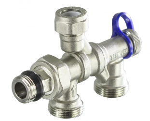 Узел терморегулирующий на обратку 1/2″ для 1-трубных и 2-трубной систем отопления TIM /ME877/