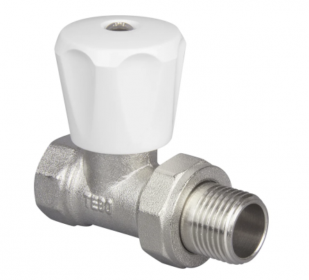 Вентиль ручной простой прямой вн/нар 1/2″ TEBO (упак 12/96) - основной вид