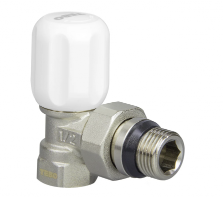 Вентиль ручной простой угловой вн/нар 1/2″ TEBO с уплотнительным кольцом /T-TA.B.252.12CN/ - основной вид