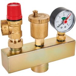 Группа безопасности котла ROMMER 1″ 3 бара без теплоизол. (RVS-0004-015025)