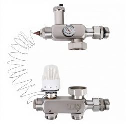 Насосно-смесительный узел из нерж. стали для теплого пола без насоса 1″ JH-1040S TIM (уп.1/6)